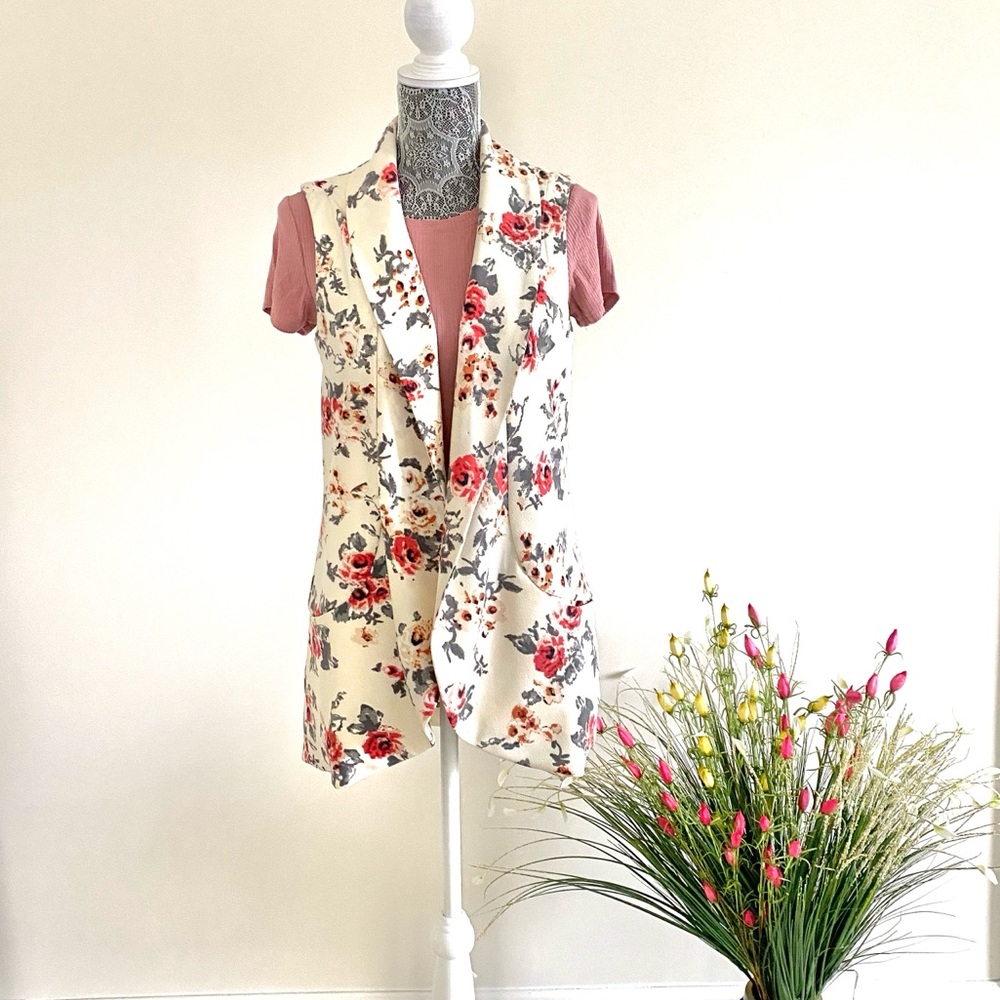 Floral Print Vest